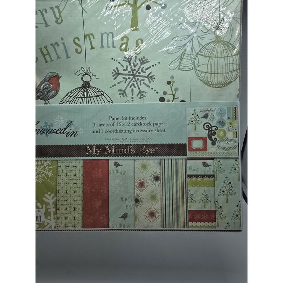 My Mind’s Eye BE MERRY/SNOWED IN Paper & Accessories Pack 2009 Scrapbooking NEW - Picture 3 of 4